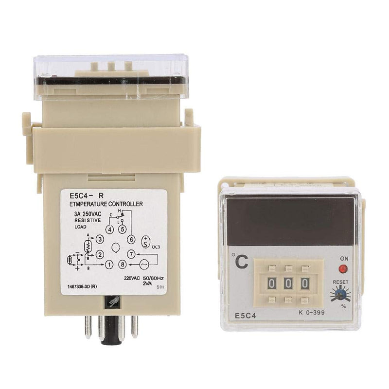 [Australia - AusPower] - E5C4-R Temperature Controller, 0~800℃ Digital Temperature Controller Thermostat Switch with K-Type Thermocouple Probe AC220V 5A 