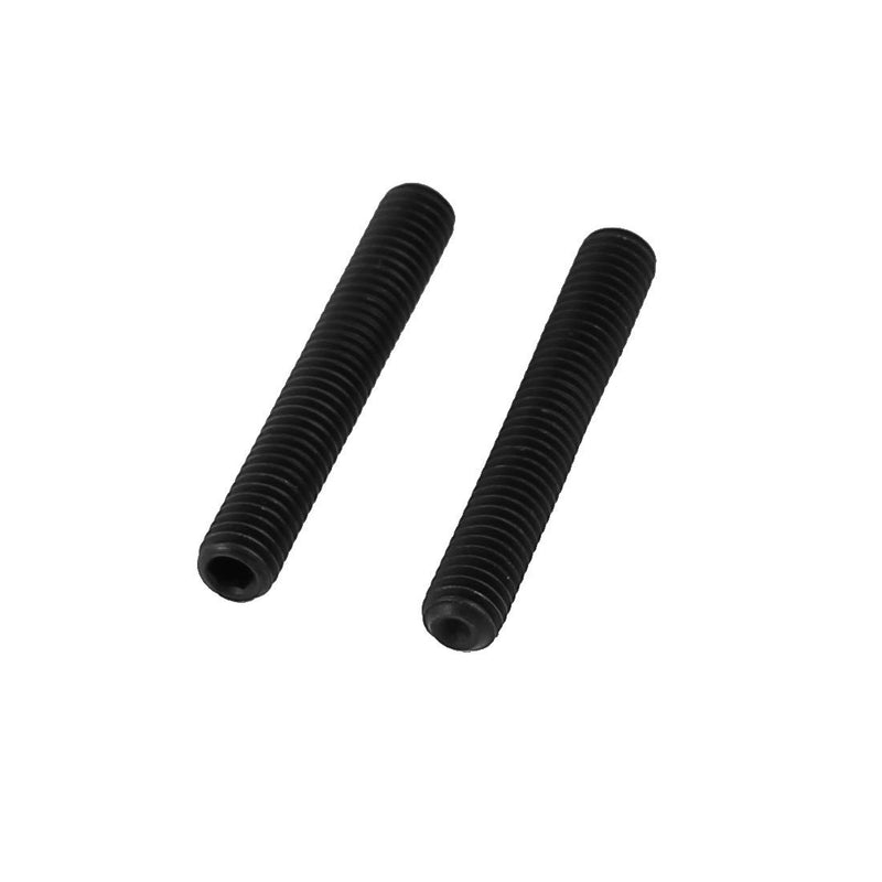 [Australia - AusPower] - uxcell 50Pcs Black M3 x 20mm Alloy Steel Hex Socket Set Grub Screws Headless Cup Point 