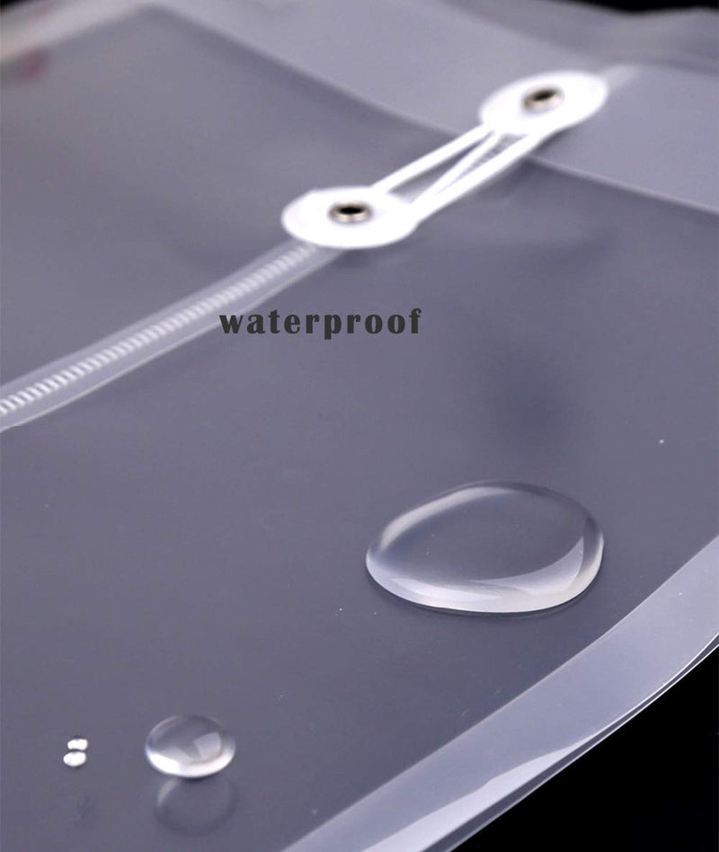 [Australia - AusPower] - Letter Size Clear Plastic String Envelopes with Expansion File Paper Project Folder Envelope Holder 10Pcs 