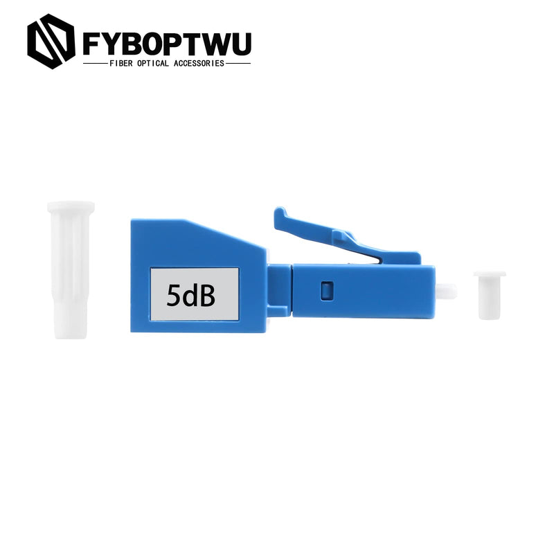 [Australia - AusPower] - FYBOPTWU - 2 Packs 5dB LC Singlemode Fiber Attenuator 5dB LC/UPC SM Single Mode Fixed Fiber Optic Attenuator LC Male to LC Female Adapter 