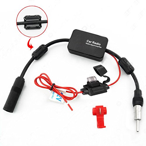 [Australia - AusPower] - Universal Auto Car Radio FM Antenna Signal Booster Radio Signal Amplifier for Marine Car Vehicle Boat RV 12V Signal Antenna Enhance 