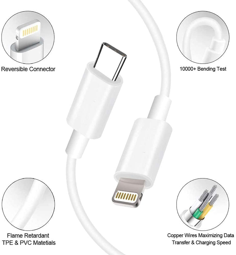 [Australia - AusPower] - iPhone 12 13 Fast Charger,Fast iPhone Charger [Apple MFi Certified]Lightning Cable 20W Type C Charger USB C Fasting Charging Plug Adapter Compatible with iPhone13/13 Pro Max/12/12 Pro/11/XS/XR/X,iPad 