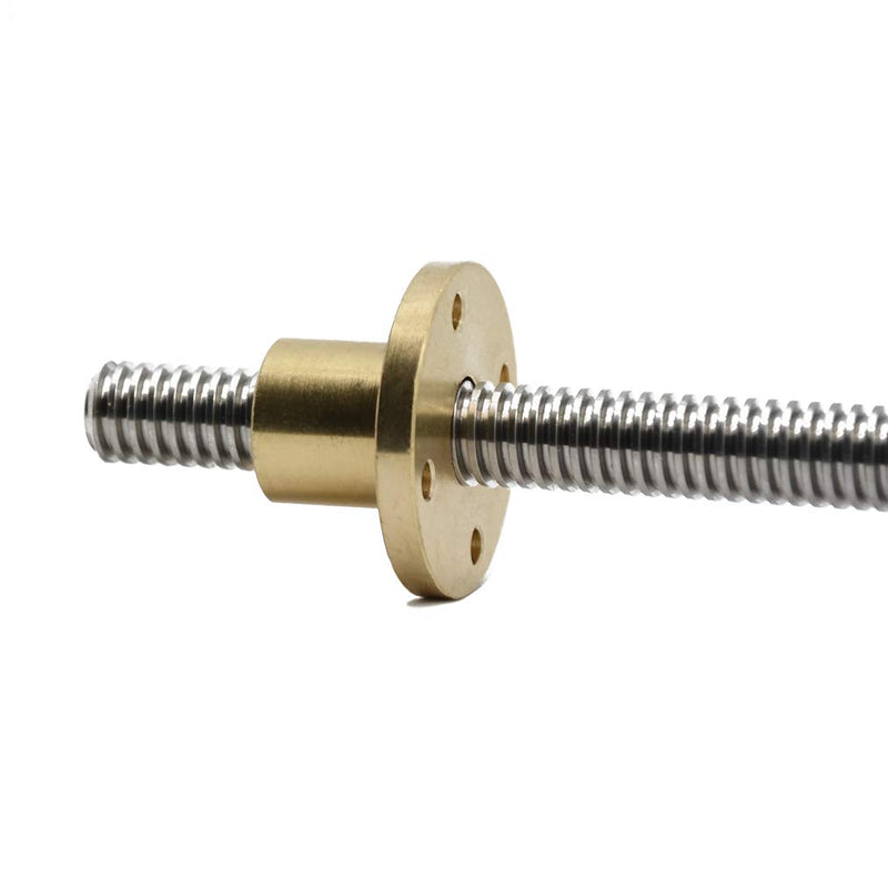 [Australia - AusPower] - ReliaBot 200mm T10 Tr10x2 Lead Screw and Brass Nut Kit (Acme Thread, 2mm Pitch, 1 Start, 2mm Lead) for 3D Printer and CNC Machine Z Axis T10x2 200mm+nut 