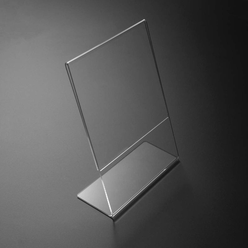 [Australia - AusPower] - NIUBEE Acrylic Sign Holder Bundle: 5x7" 6Pack + 8.5x11" 6Pack: Clear Slant Back Picture Frames, Desktop Flyer Document Paper Display Stand NB-Bundle-signslant6pc5x7 
