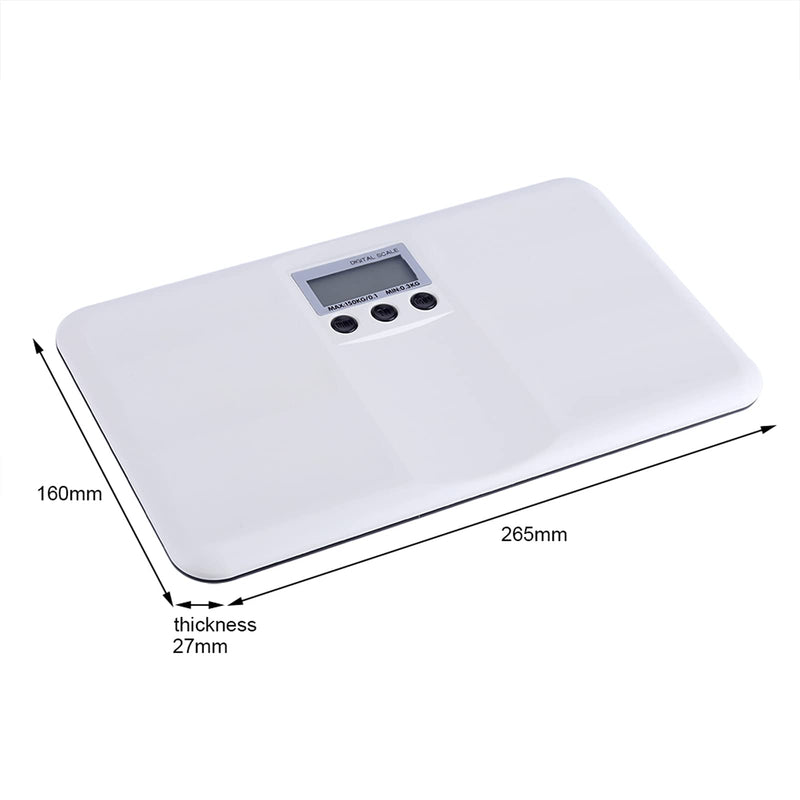 [Australia - AusPower] - Haofy Electronic Body Scales, Digital Scales Battery Powered Household Weighing Scales for Baby Pet Body Weighing, with Blue LCD Backlight Display 