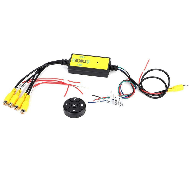 [Australia - AusPower] - Qiilu Car Backup Camera Splitter Switch, Intelligent Car Video Switcher Converter 4 Input 1 Output Switch Video System Auto Parts 
