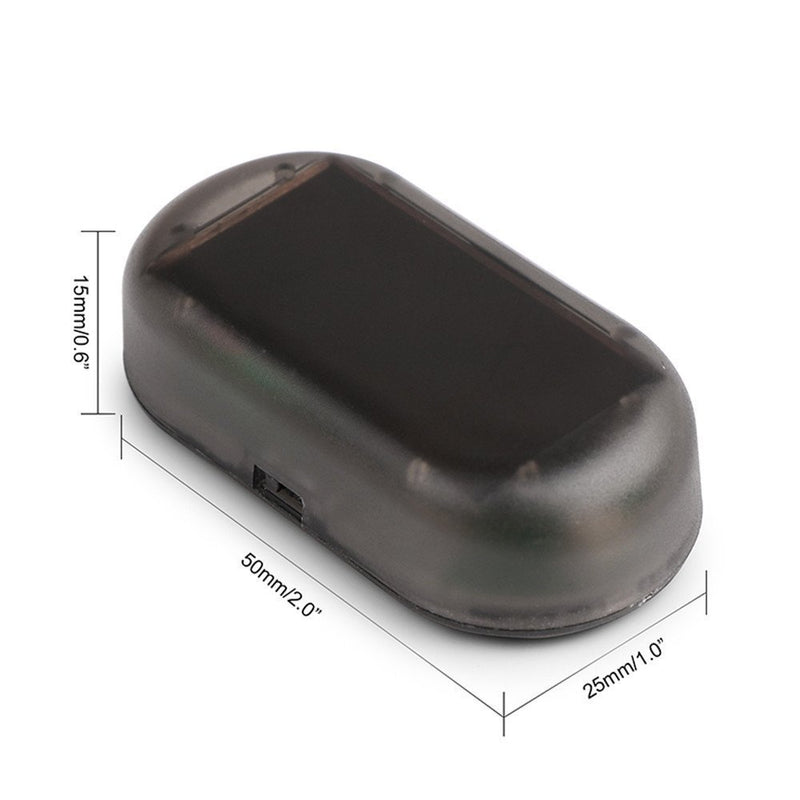 [Australia - AusPower] - Solar Power Dummy Car Alarm Blue LED Light Simulate Imitation Security System Warning Anti-Theft Flash Blinking Lamp 