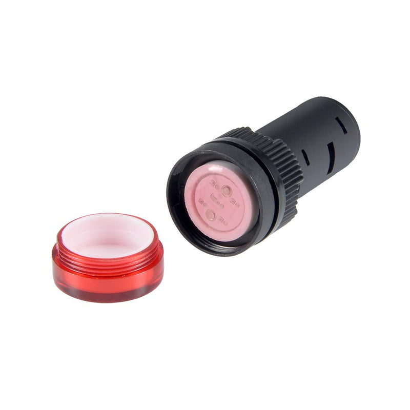 [Australia - AusPower] - uxcell 5Pcs Red Indicator Light AC/DC 24V, 16mm Panel Mount, for Electrical Control Panel, HVAC, DIY Projects 