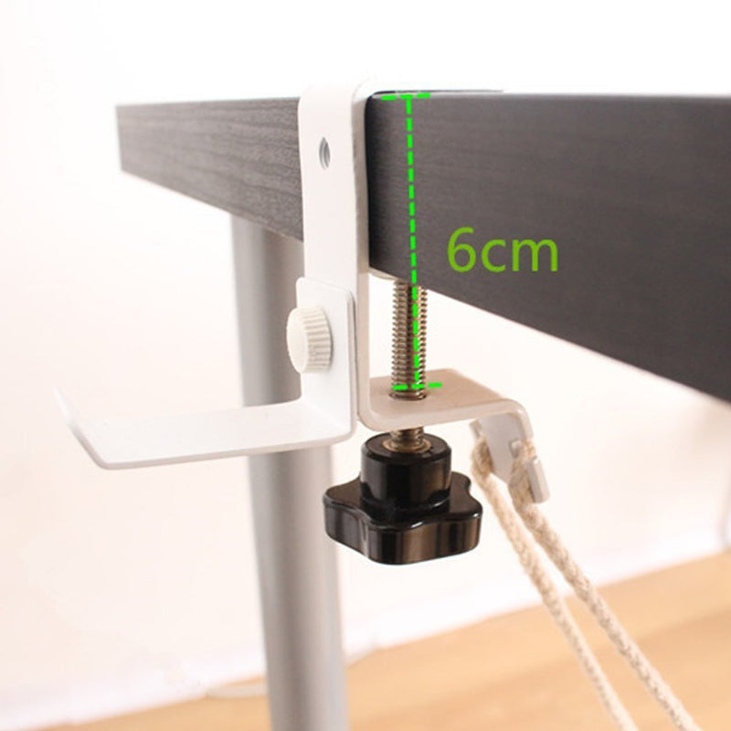 [Australia - AusPower] - Auoinge Foot Hammock Under Desk Foot Rest | Adjustable Office Footrest with Headphones Holder | Desk Hammock Durable Screw in Rubber Clamps | Black 