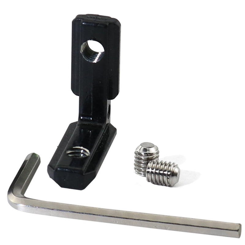 [Australia - AusPower] - Boeray 20pcs Black T Slot L-Shape Interior Inside Corner Connector Joint Bracket with Screws and Wrench Tool for 2020 Series Aluminum Extrusion Profile Slot 6mm 