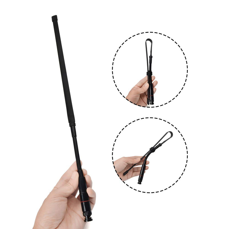 [Australia - AusPower] - TWAYRDIO 144/430MHz CS Tactical Antenna 2M/70CM 18.7-inch Foldable BNC Antenna for ICOM IC-A14 IC-V8 Vertex HX300 HX320 Kenwood TK100 TK200 Handheld Radio 