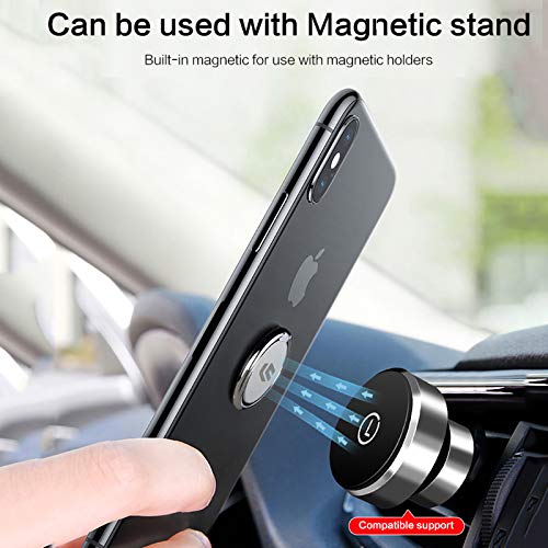 [Australia - AusPower] - licheers Cell Phone Ring Holder Stand, 360 Degree Rotation Finger Ring Kickstand for Magnetic Car Mount Compatible with iPhone, Samsung, LG, HTC, Moto and More Compact & Slim Design (Gray) 