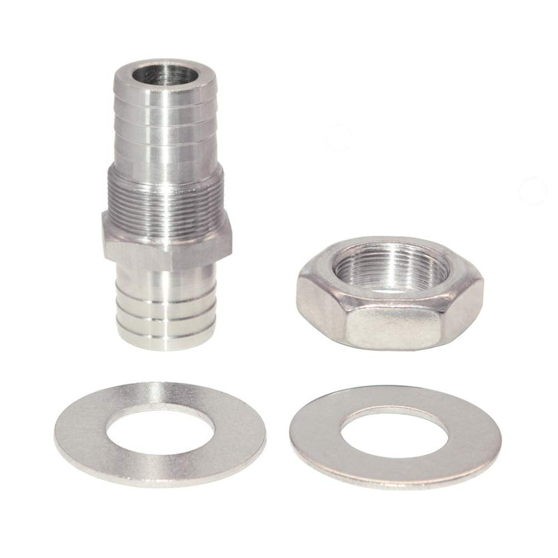 [Australia - AusPower] - Beduan 3/4" Hose Barb Thru-Bulk Bulkhead Straight Hex Union Stainless Steel Fitting 