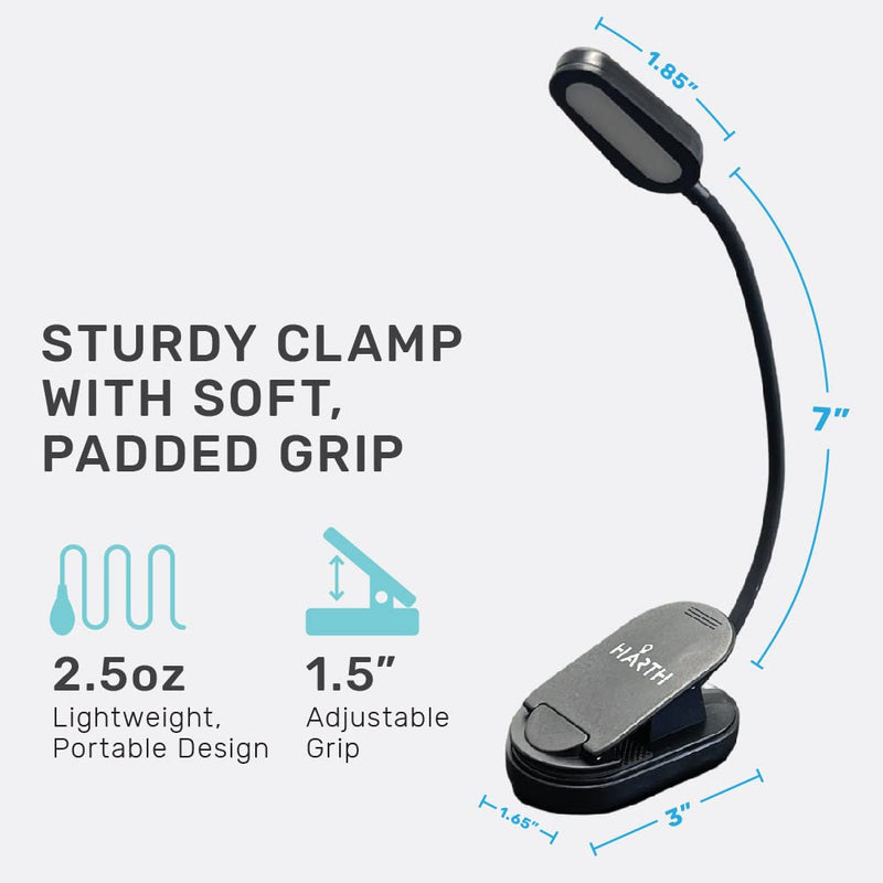 [Australia - AusPower] - Blue Blocking Book Light. Eye Care Sleep Aid Amber Night Light Reading Clip On Simulates Sunset Indoors. Rechargeable Battery with Dual Brightness Settings 