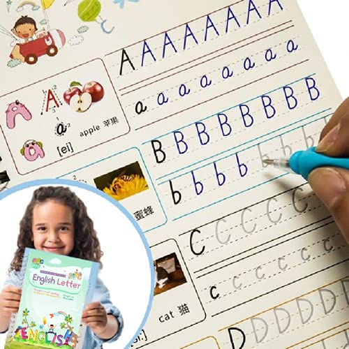 [Australia - AusPower] - Magical Handwriting Workbooks Practice Copybook, Magic Calligraphy That Can Be Reused Handwriting Copybook Tracing Book (4books+Pens) 4books+Pens 