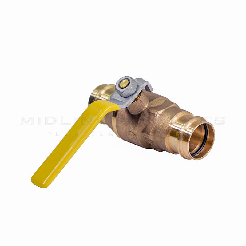 [Australia - AusPower] - Midline Valve 532VLV034 Double-O-Ring Press Ball Valve, with 3/4 in. Connections, Brass 3/4 in. Single Pack 