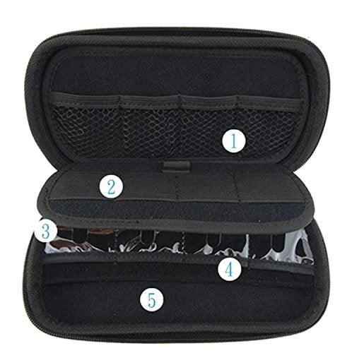 [Australia - AusPower] - Onwon USB Drive Organizer Electronics Accessories Case Big Capability USB Flash Drives Bag (Black) 