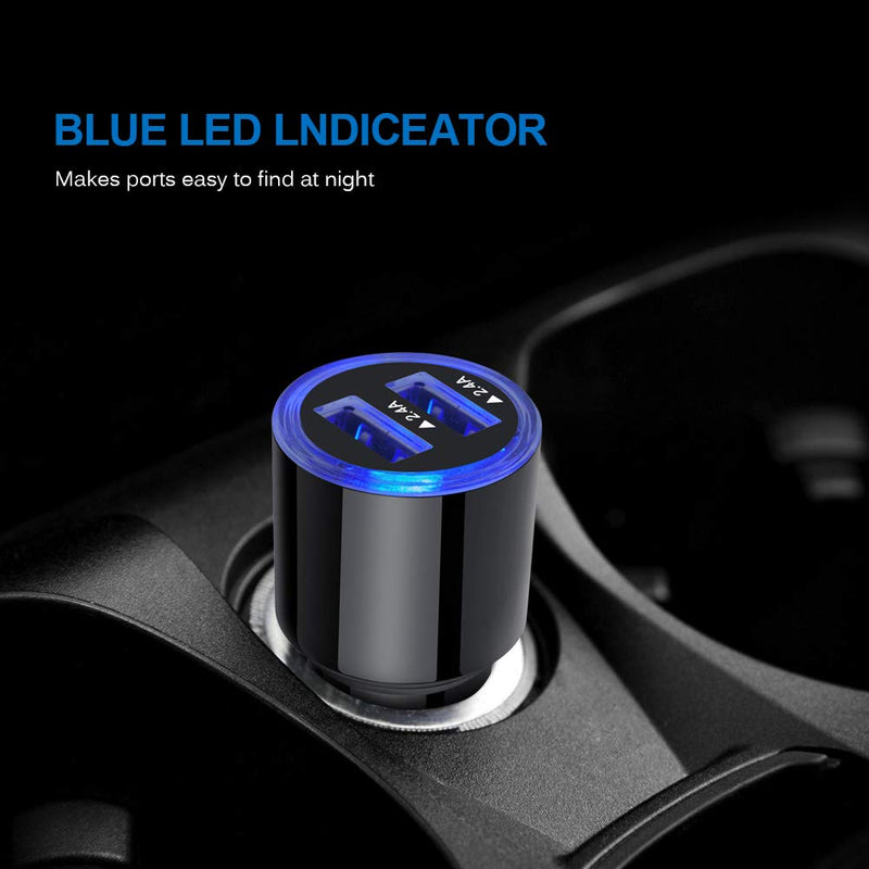 [Australia - AusPower] - Car Charger Fast Charge,3Pack 4.8A Rapid Car Phone Charger Cigarette Lighter USB Charger for iPhone 13 12 11 Pro Max SE XR XS X 8 7 6,Samsung Galaxy S22 S21 S20 A13 A03S A12 A32 S10 S9 S8 S7,Android 