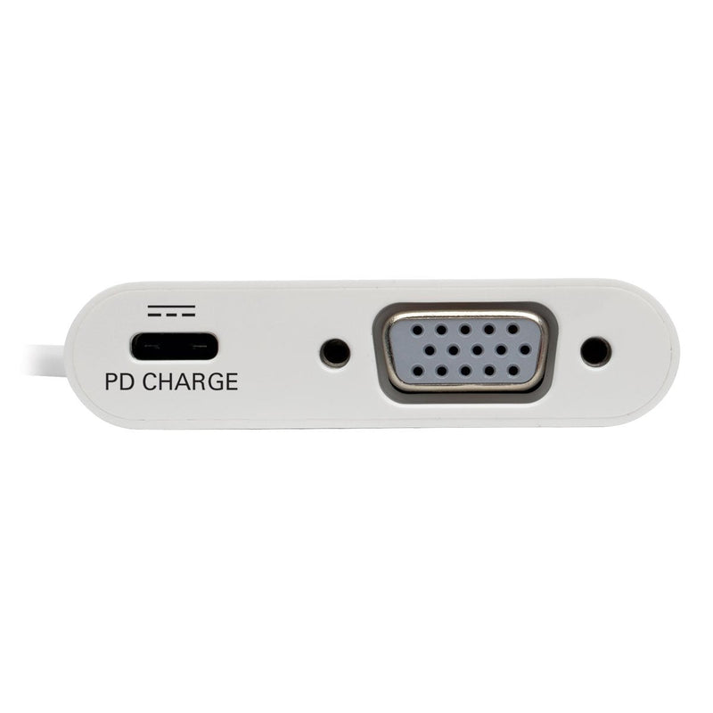 [Australia - AusPower] - Tripp Lite USB C to VGA Video Adapter Converter 1080p w/ USB-C PD Charging Port, USB Type C, Thunderbolt 3 Compatible, USB Type-C 6in (U444-06N-V-C) VGA + Charging Port 