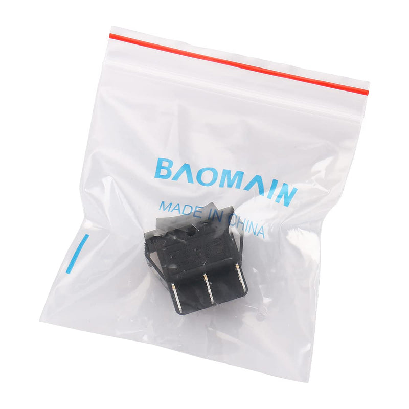 [Australia - AusPower] - Baomain Momentary 6 Pin DPDT Button On/Off/On Rocker Switch AC 250V/10A 125V/15A Black Plastic 