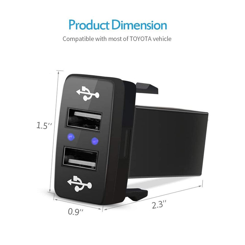 [Australia - AusPower] - MICTUNING UC001 2.1A Dual USB Power Socket for Smart Phone PDA iPad iPhone Charger and more 