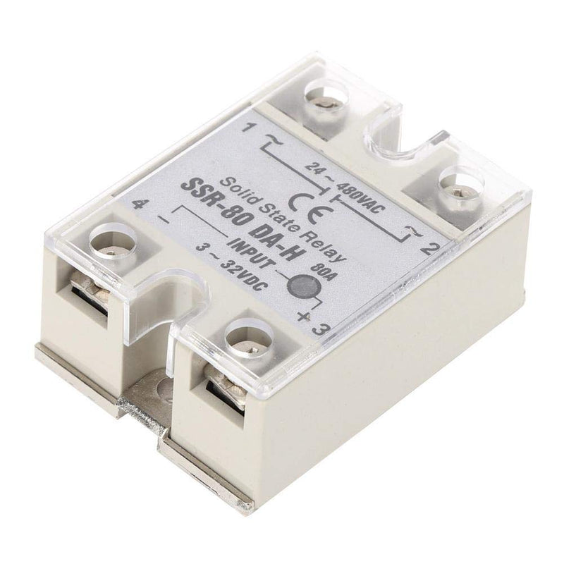 [Australia - AusPower] - FTVOGUE Solid State Relay DC-AC SSR with Non-Contact Switch High Quality SSR-80A-DA-H 24-480VAC 