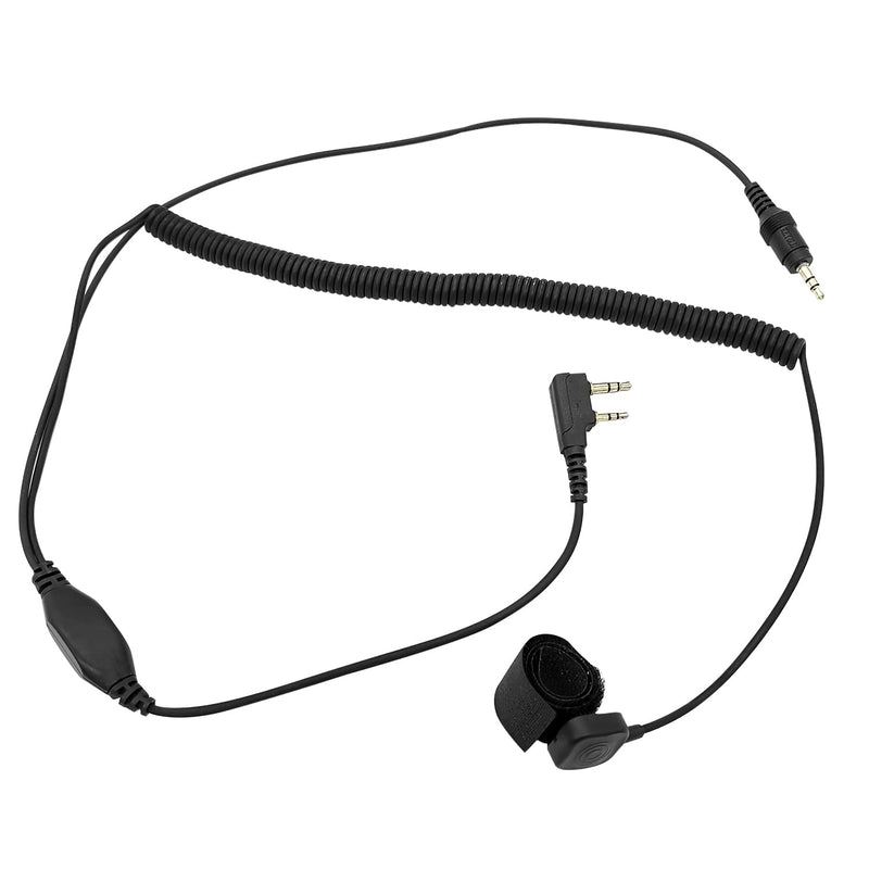 [Australia - AusPower] - WODASEN Motorcycle Helmet Headset Helmet Earpiece Mic 2 Pin Compatible with Kenwood Compatible with Bao Feng Two-Way Radios 