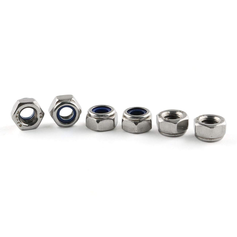 [Australia - AusPower] - E-outstanding Eyebolt 6PCS M6x12 Male Thread Machinery Shoulder Lifting Ring Eye Bolt with M6 304 Stainless Steel Nylon Lock Nuts 