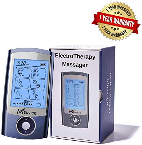 [Australia - AusPower] - MEDVICE Rechargeable Tens Unit Muscle Stimulator, 2nd Gen 16 Modes & 8 Upgraded Pads for Natural Pain Relief & Management, FDA Cleared Electric Pulse Impulse Mini Massager Machine 