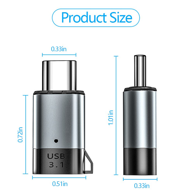 [Australia - AusPower] - aucon Magnetic USB C Adapter, 24Pins Type C Connector, PD 100W Fast Charging 10Gbs Data Transfer straight shape 