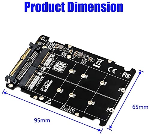 [Australia - AusPower] - M.2 NVME SSD(Key M) Key B SSD to U.2 SFF-8639 Adapter Converter 