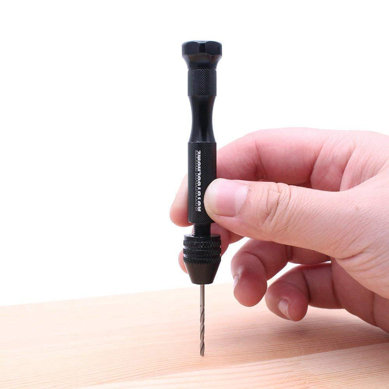 [Australia - AusPower] - Precision Pin Vise Hand Drill with 25pcs Micro Twist Drill Bits Set (0.5-3.0mm) Mini Hand Drill Rotary Tool for PCB,Metal,Wood,Jewelry,Plastic,Resin Manual Making DIY Assembling Drilling 