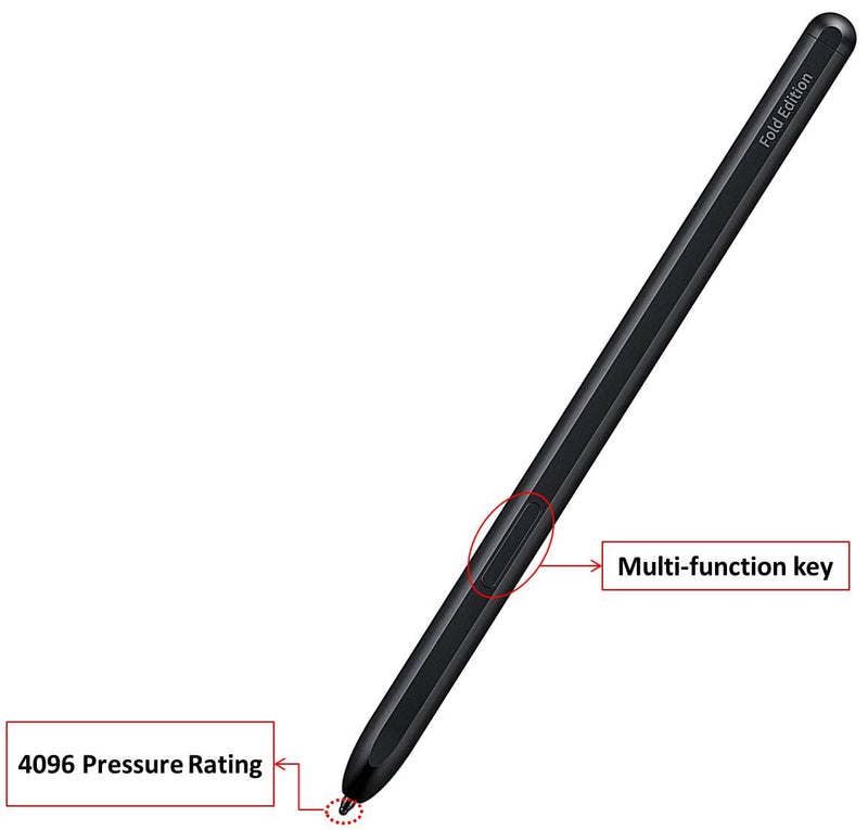 [Australia - AusPower] - Z Fold 4 S Pen Replacement for Samsung Galaxy Z Fold 4 and Z Fold 3 5G Stylus Pen Replacement Touch Pen +Tips (Phantom Black) Phantom Black 