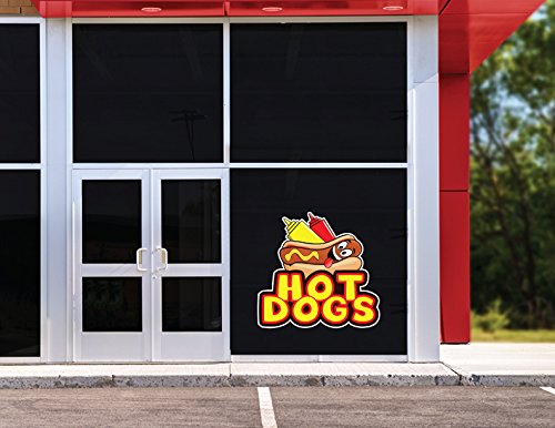 [Australia - AusPower] - HOT Dogs 36" Concession Decal Sign cart Trailer Stand Sticker Equipment 