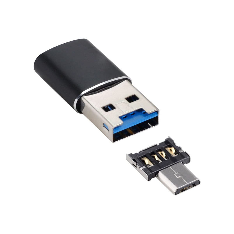 [Australia - AusPower] - Xiwai USB 3.0 to Micro SD SDXC TF Card Reader with Micro USB 5pin OTG Adapter for Tablet/Cell Phone Black Reader+Micro Connector 