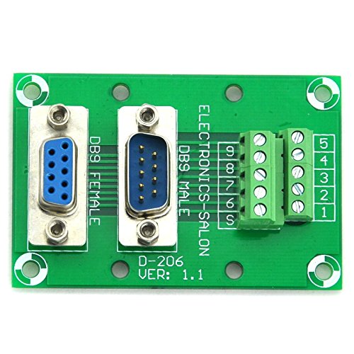 [Australia - AusPower] - Electronics-Salon D-SUB DB9 Male/Female Header Breakout Board, DSUB Terminal Block Connector. 