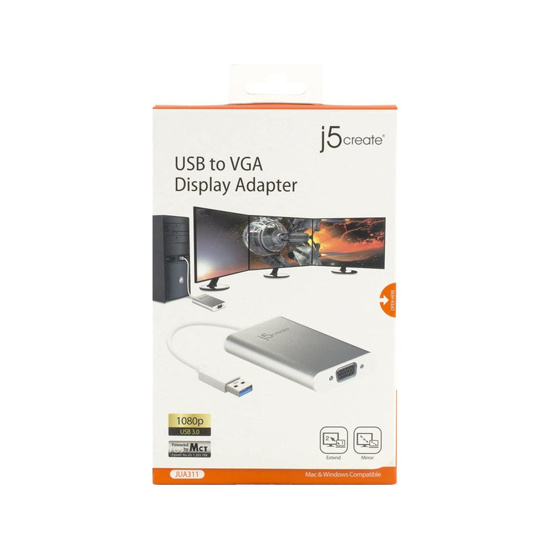 [Australia - AusPower] - j5create USB to VGA Display Adapter 1080p HD Resolution Up to 2048 x 1152| USB 3.1/3.0/2.0 Port | Compatible with Windows 10, 8.1, 8,7 and Mac 10.8 to 10.13.3 