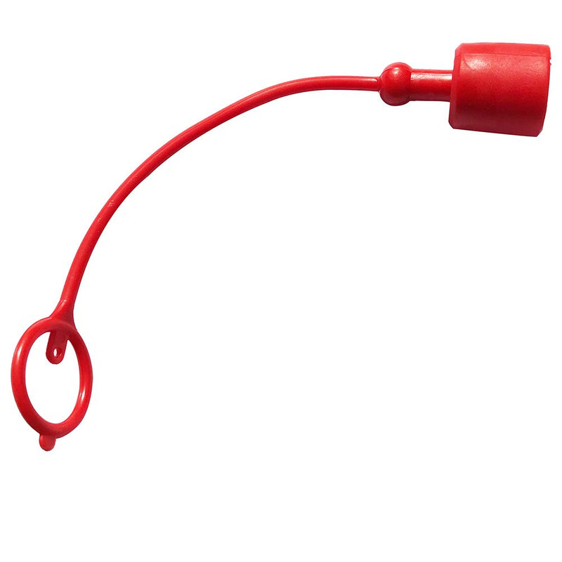 [Australia - AusPower] - 2sets 1/2" Hydraulic Coupler Dust Cap, Male Dust Cap and Female Plug Cover for Flat Face Quick Coupler Bobcat Skid Steer, ISO A Pioneer Style Red Cap with Retention Ring 1/2" 