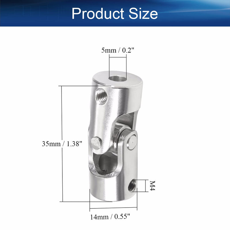 [Australia - AusPower] - Heyiarbeit 5mm to 8mm Single Steering Shaft Universal U Joint, Universal Joint Coupling Connector 1Pcs 5 x 8 1 Pcs 