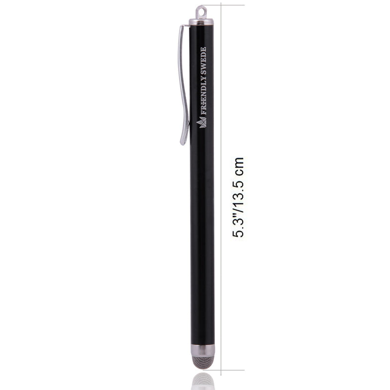 [Australia - AusPower] - The Friendly Swede Stylus Pens for Touch Screens - Micro-Knit Mesh Tip Capacitive Stylus Pen for Tablets and Phone, with Replaceable Fiber Tip Design (3 Pack) Pink + Black + Grey 