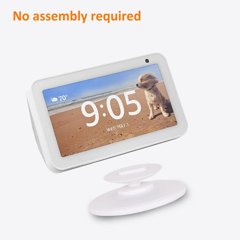 [Australia - AusPower] - AutoSonic Stand for Echo Show 5 (1st Gen and 2nd Gen) | Adjustable Design Compatible with Alexa Show 5 | Magnetic,Swivel and Tilt | White 