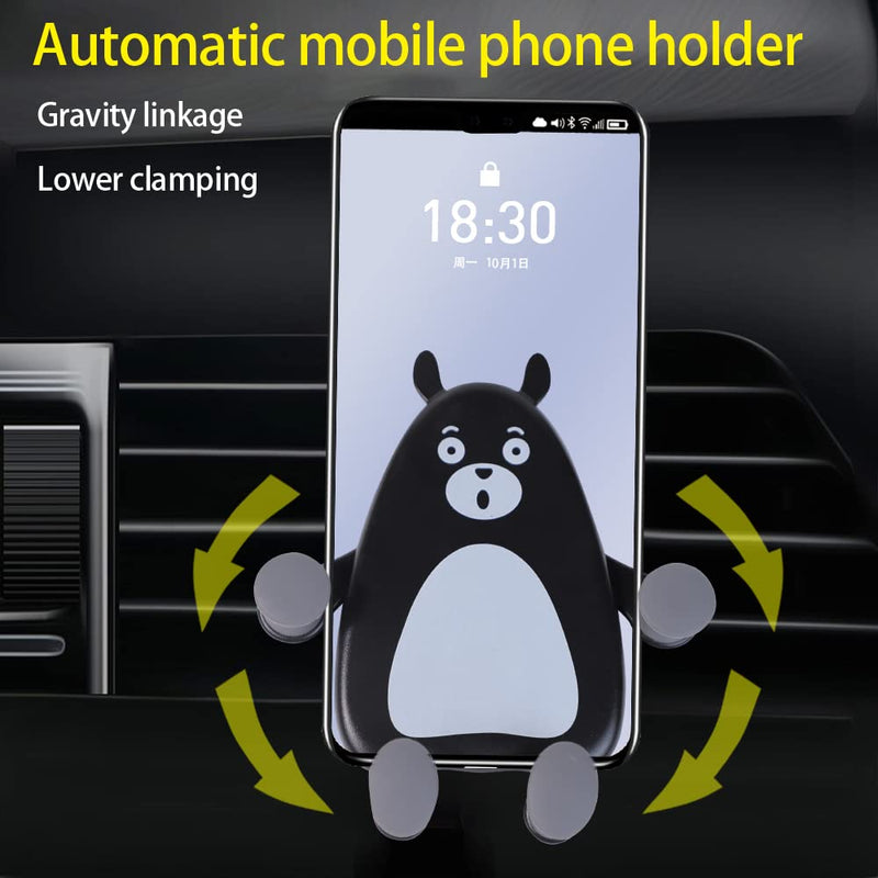 [Australia - AusPower] - Cute Bear Mobile Phone Car Holder,Car Phone Mount Easy Clamp for All Phones ,iPhone 12 11 Pro xs xr ,Samsung fens jya 