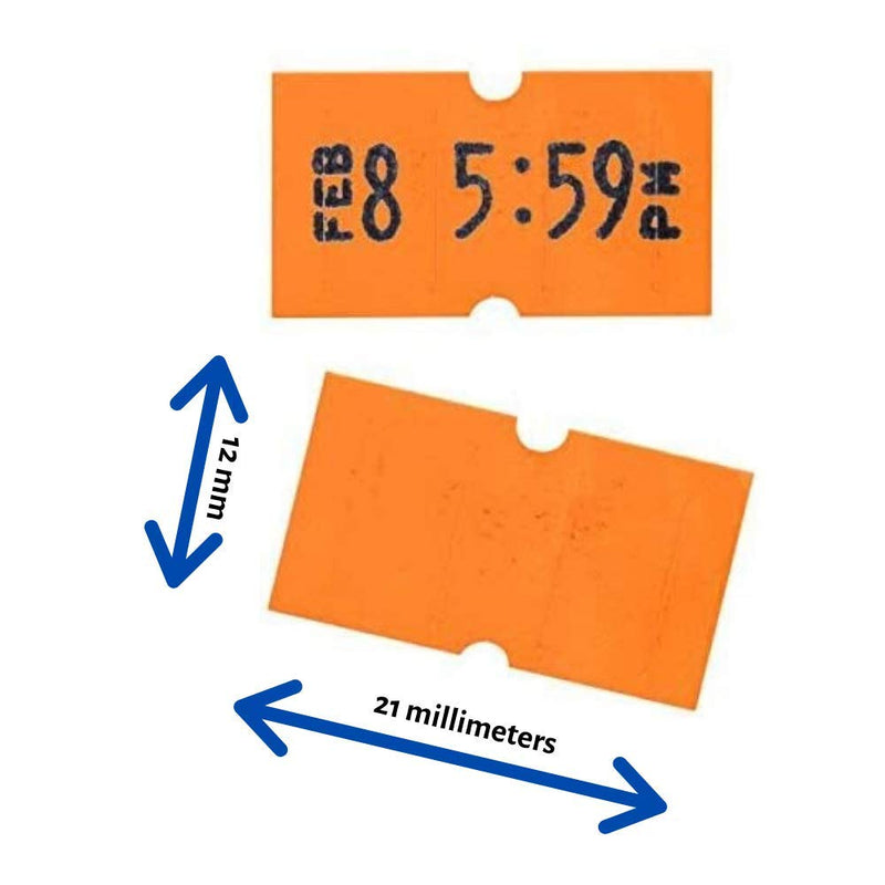 [Australia - AusPower] - Perco 1 Line Fluorescent Red Labels - 1 Sleeve, 8,000 Blank Pricing Labels for Perco 1 Line Price and Date Guns 1 Line Labels Flou. Red - 1 Sleeve 