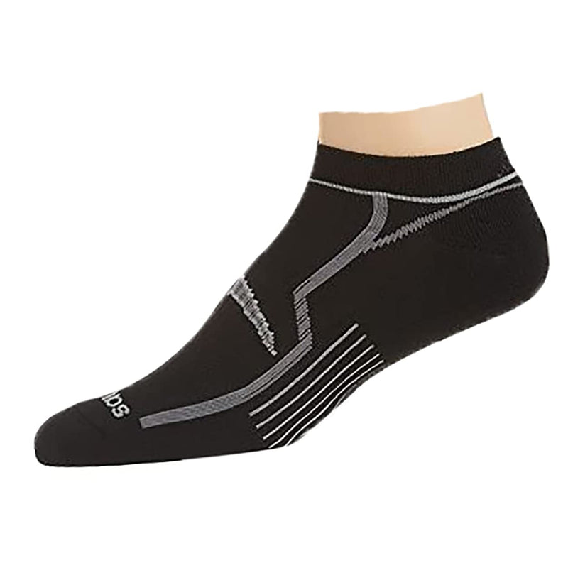 [Australia - AusPower] - Saucony Men's Multi-pack Bolt Performance Comfort Fit No-Show Socks Shoe Size: 5-8 Black (6 Pairs) 