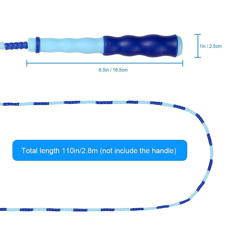 [Australia - AusPower] - Zocy 2 Pack Jump Rope for Fitness Exercise Equipment, Tangle-Free Rope Skipping with Soft Beaded Segment, Premium Adjustable Jumping Rope for kids, women, men 