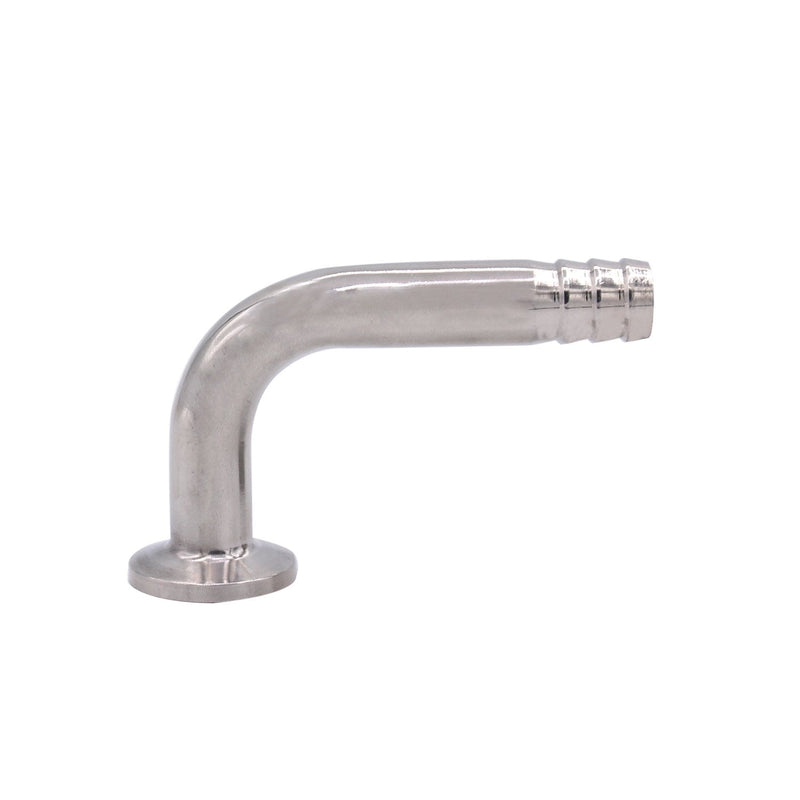 [Australia - AusPower] - DERNORD Sanitary Hose Barb Pipe Fitting 0.75" Tri Clamp (25MM Ferrule) 90 Degree Elbow (Tube OD: 1/2"/12MM (3/4 Tri-clamp)) Tube OD: 1/2"/12MM (3/4 Tri-clamp) 