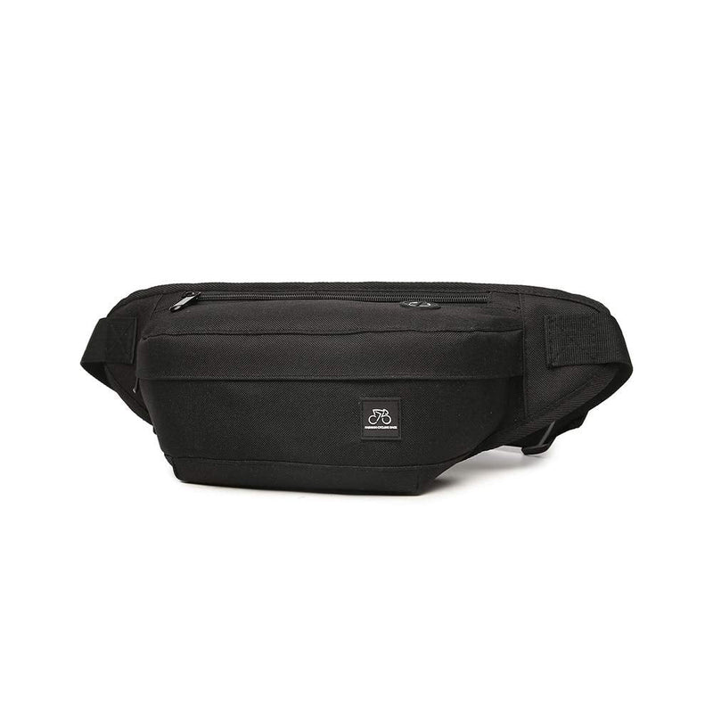 [Australia - AusPower] - Fanny Packs for Women & Men Unisex Waist Bag Pack with Headphone Jack and Zipper Adjustable Strap Black Fanny Pack for Outdoors & Gym (fanny pack). 