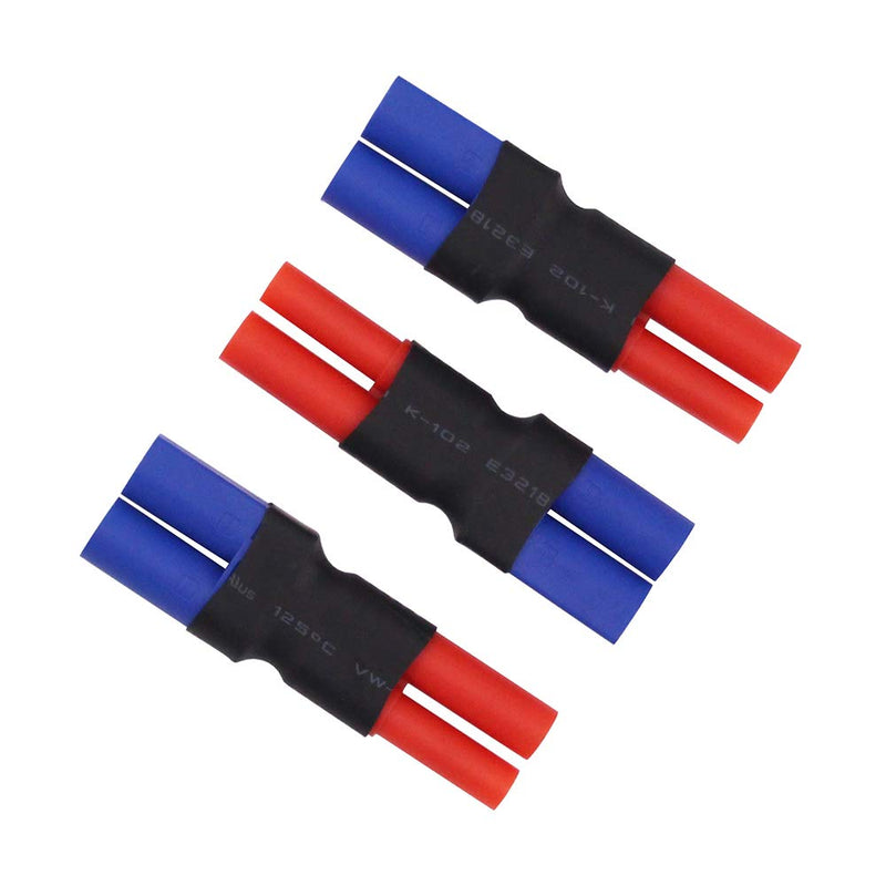 [Australia - AusPower] - BDHI 3pcs No Wires Adapters: EC5 Male to HXT 4mm with Housing Connector Adapter(B148-3) 