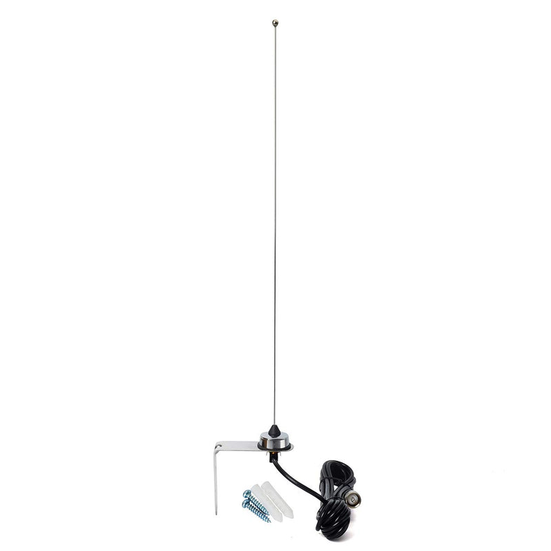 [Australia - AusPower] - HYS VHF 136-174Mhz 2meter 17.9inch NMO Antenna with NMO Mount 4meter(13.1ft) PL259(UHF Male) RG58 Coax Cable and L Shape Fender Bracket Mount for Trunk Car Mobile Radio Transceiver 