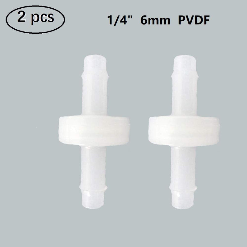 [Australia - AusPower] - BBTUS 1/4" 6mm PVDF Ozone resistance one-way check valve, plastic water stops check valve, plastic micro diaphragm check valve 